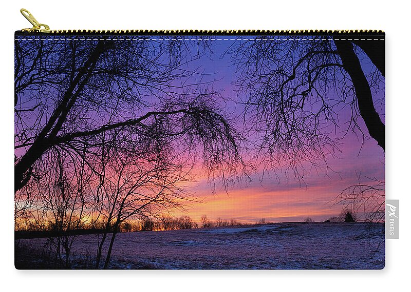 Square Zip Pouch featuring the photograph Welcome to Morning by Bill Wakeley