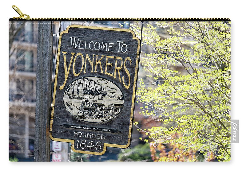 Northwest Zip Pouch featuring the photograph Welcome to Yonkers by Kevin Suttlehan