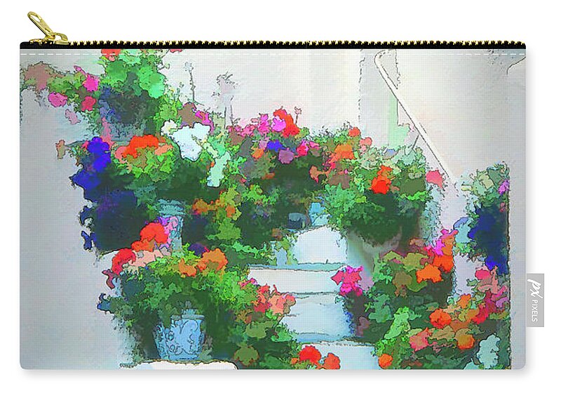 Flowers Zip Pouch featuring the photograph Welcoming by Jerry Griffin