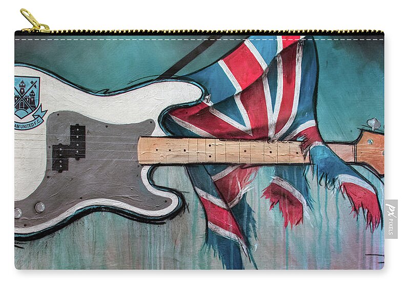 Music Zip Pouch featuring the painting West Ham Trooper by Sean Parnell