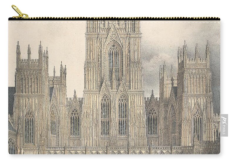 19th Century Zip Pouch featuring the relief West Side of Quadrangle by John Harris