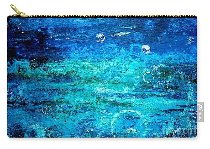 Abstract Zip Pouch featuring the painting What I see by Valerie Shaffer