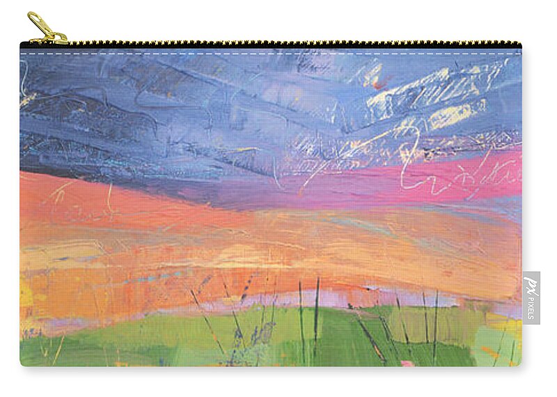 Sunrise Zip Pouch featuring the painting What if there's more by Linda Bailey