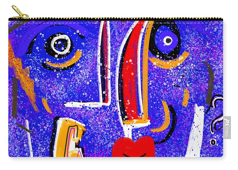 Iplaid Carry-all Pouch featuring the digital art What Is? In memoriam to Alex Trebek by Susan Fielder