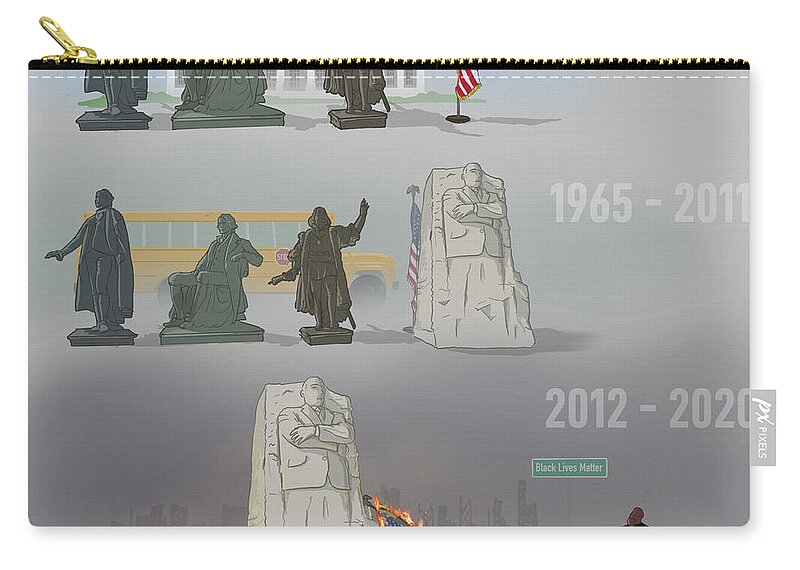 Statues Zip Pouch featuring the digital art What Will 2030 Look Like by Emerson Design