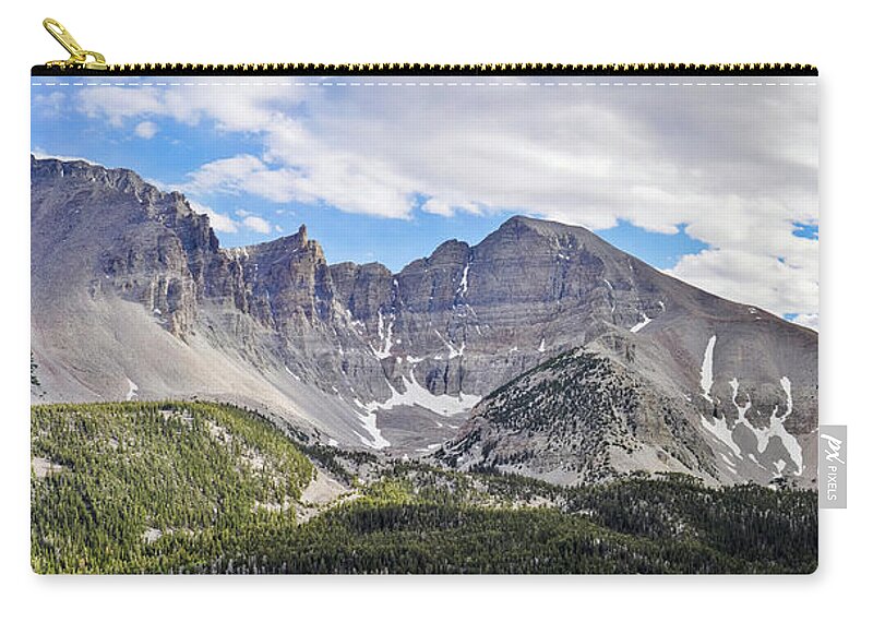 Great Basin National Park Zip Pouch featuring the photograph Wheeler Peak Nevada Panorama by Kyle Hanson