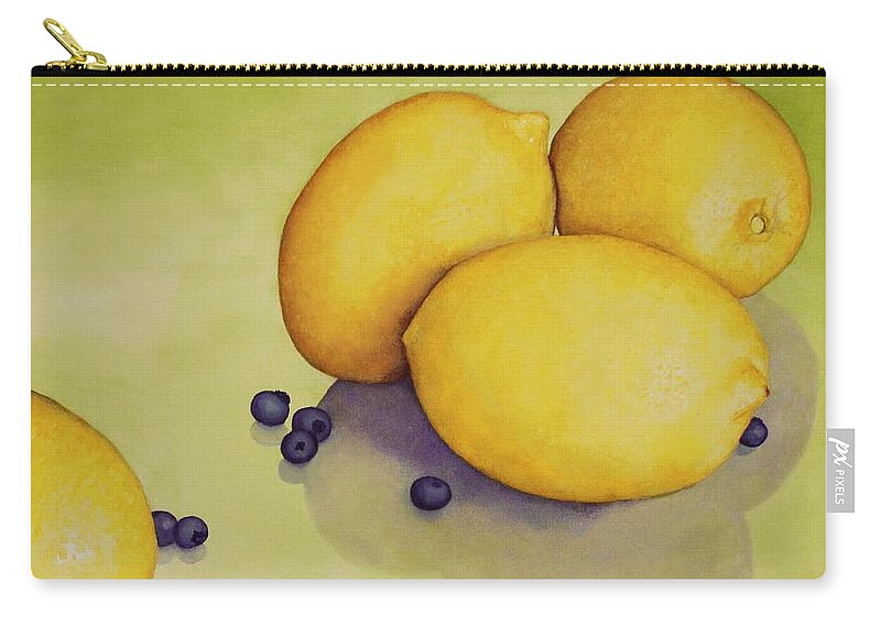 Kim Mcclinton Carry-all Pouch featuring the painting When Life Gives You Lemons by Kim McClinton
