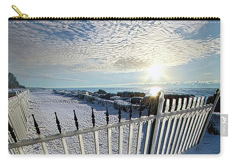Sunrise Zip Pouch featuring the photograph Where As It Was by Phil Koch