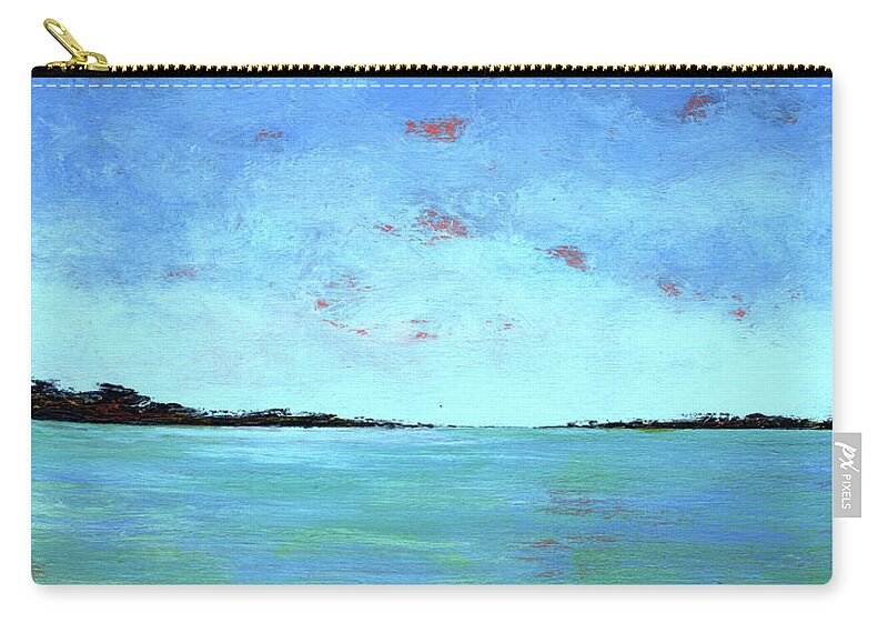 Song Zip Pouch featuring the painting Where I Can Ease My Mind by Cindy Johnston