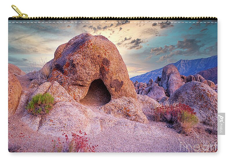 Eastern Sierra Zip Pouch featuring the photograph Where The Hobbits Live by Mimi Ditchie