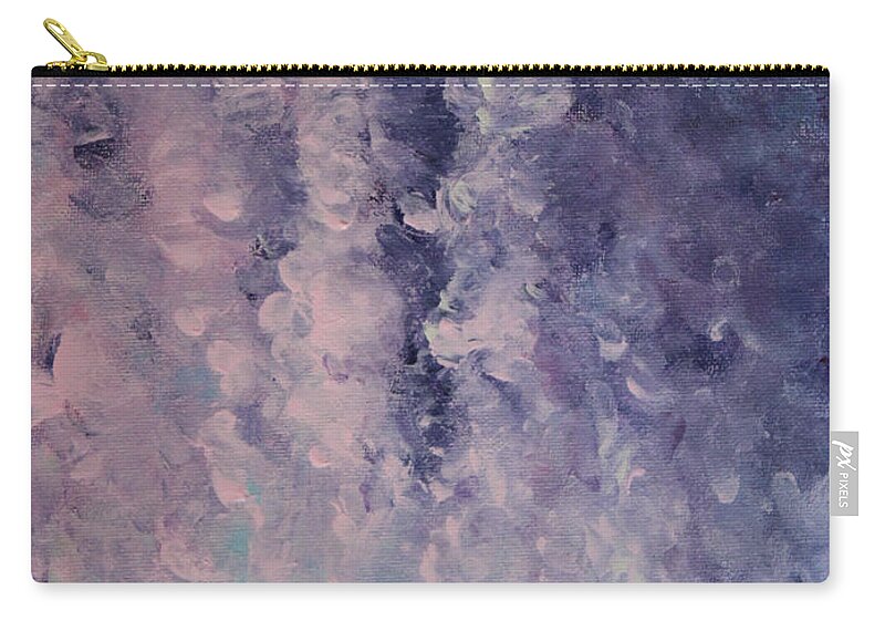 Abstract Zip Pouch featuring the painting Whimsical Wisteria by Jane See