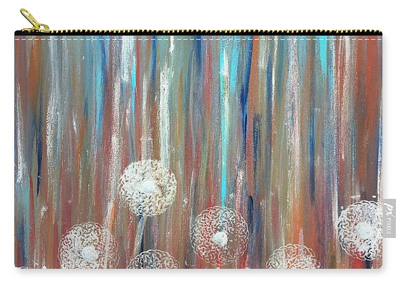 Colors Carry-all Pouch featuring the painting Whimsy Red by Debora Sanders