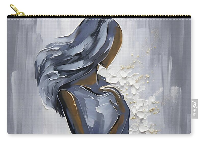Whispers Of The Heart Zip Pouch featuring the painting Whispers of the Heart by Greg Collins