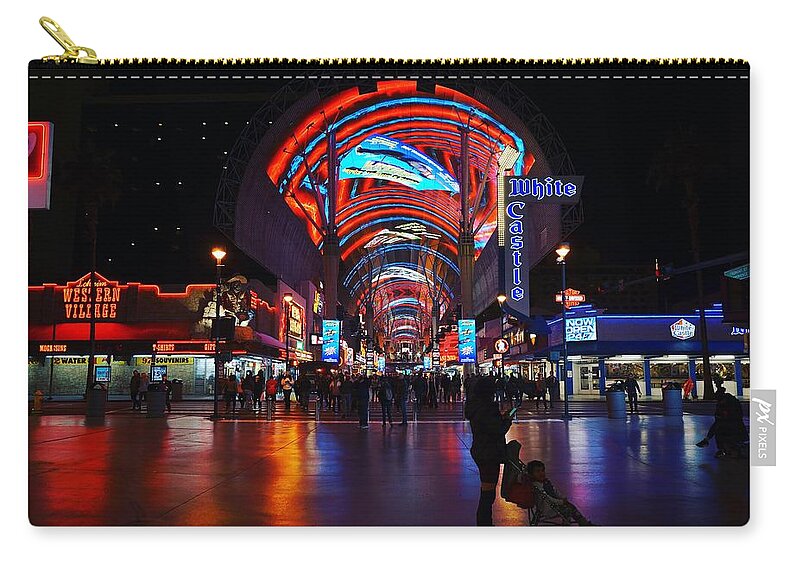  Zip Pouch featuring the photograph White Castle on Fremont by Rodney Lee Williams