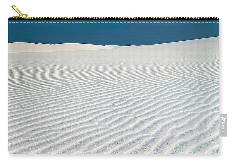 White Sands New Mexico Zip Pouch featuring the photograph White Sands, New Mexico by Rebecca Herranen