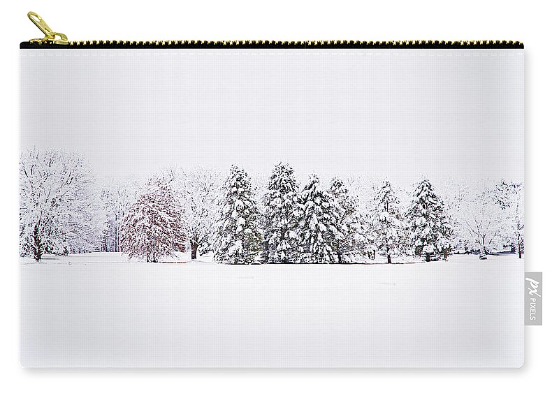 Lakelands Golf And Country Club Zip Pouch featuring the photograph White Winter Wonderland by Jill Love