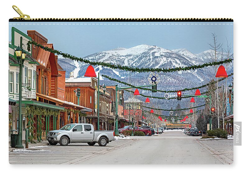 Whitefish Zip Pouch featuring the photograph Whitefish Christmas by Jack Bell