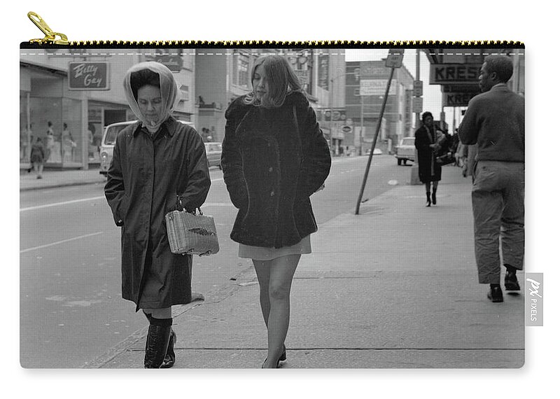 Atlanta Carry-all Pouch featuring the photograph Whitehall Street, Atlanta 1973 by John Simmons