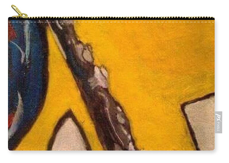 New Orleans Zip Pouch featuring the painting WhoDatNation by Julie TuckerDemps