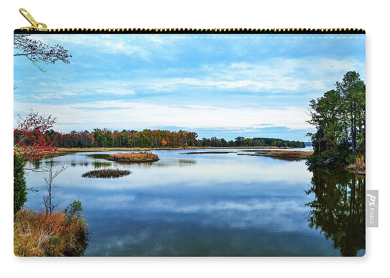 River Zip Pouch featuring the photograph Wicomico River by Addison Likins