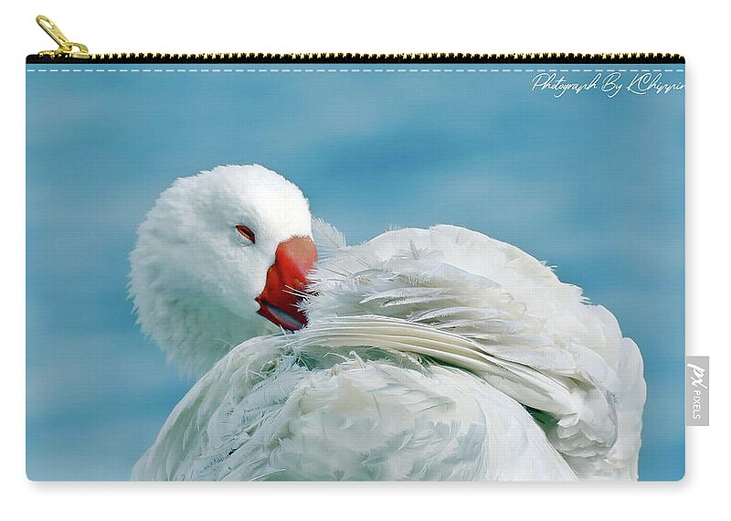 Wild Geese Carry-all Pouch featuring the digital art Wild Geese 21 by Kevin Chippindall