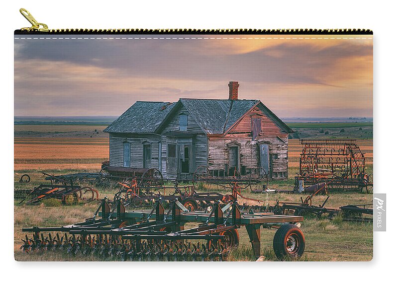 Sunset Zip Pouch featuring the photograph Wild West Sunset by Darren White