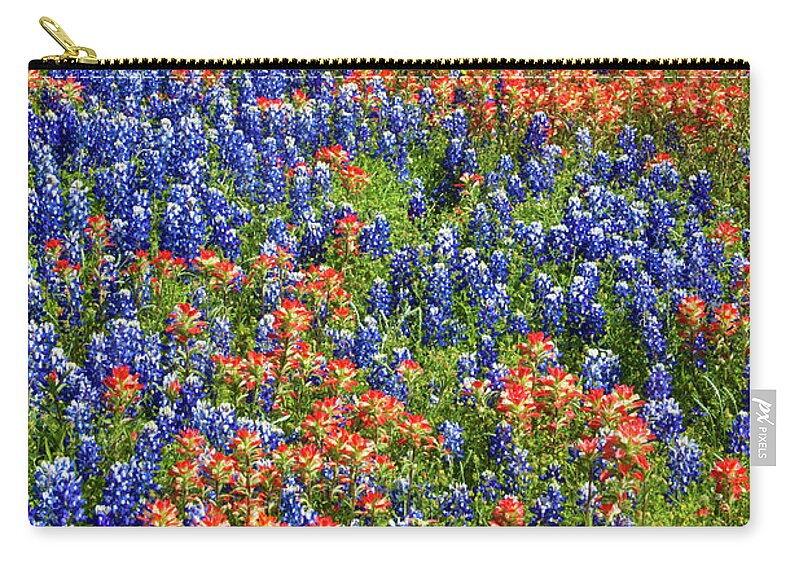 Bluebonnet Zip Pouch featuring the photograph Wildflower Colors by Eggers Photography