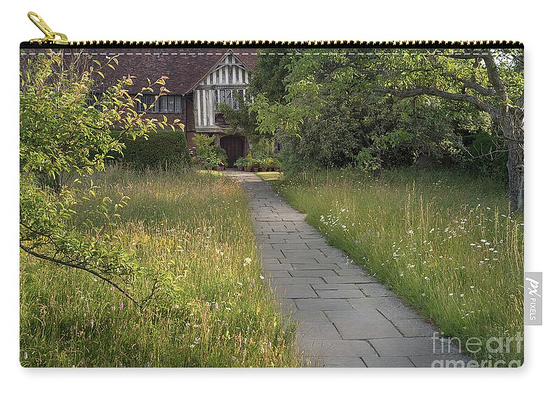 Wildflower Carry-all Pouch featuring the photograph Wildflower meadow, Great Dixter House and Gardens by Perry Rodriguez