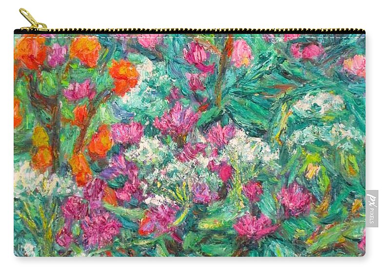Wildflowers Zip Pouch featuring the painting Wildwood Beauty by Kendall Kessler