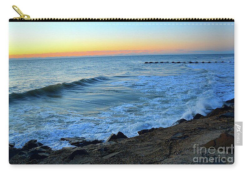 Wildwood Zip Pouch featuring the photograph Wildwood Rocks V by Robyn King