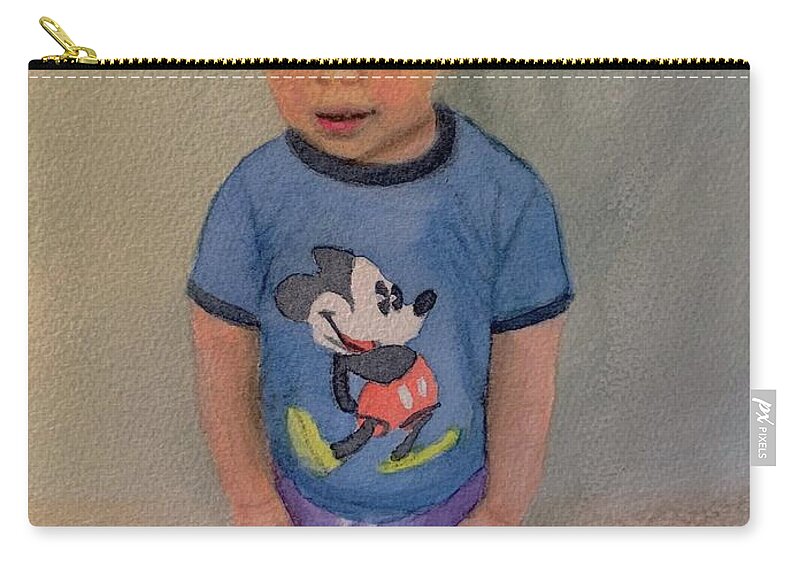 Child Zip Pouch featuring the painting Will by Sue Carmony