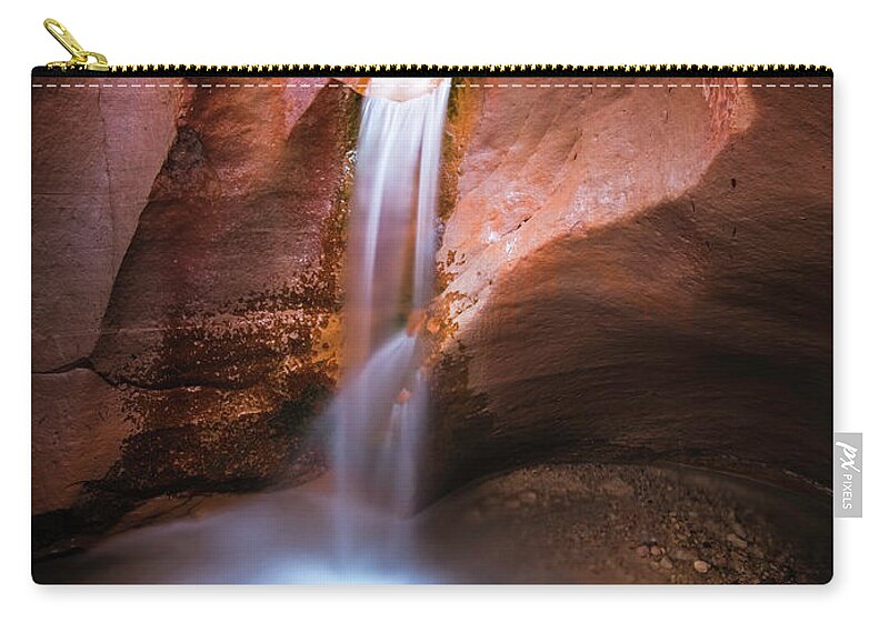 Art Zip Pouch featuring the photograph Willis Creek Fall by Edgars Erglis