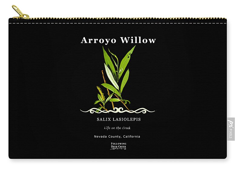 Arroyo Willow Zip Pouch featuring the digital art Willow by Lisa Redfern