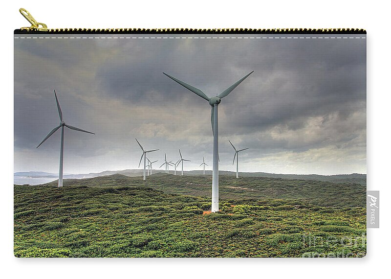 Wind Farm Zip Pouch featuring the photograph Wind Farm, Albany, Western Australia by Elaine Teague