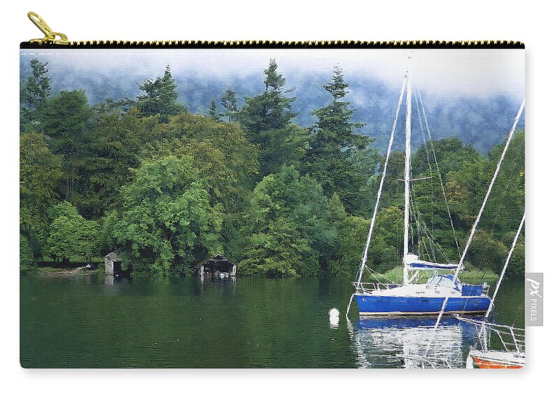Lake Windermere Carry-all Pouch featuring the photograph Windermere Mooring by Brian Watt