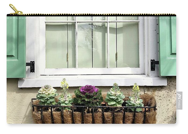 Window Zip Pouch featuring the photograph Window Box by Flavia Westerwelle