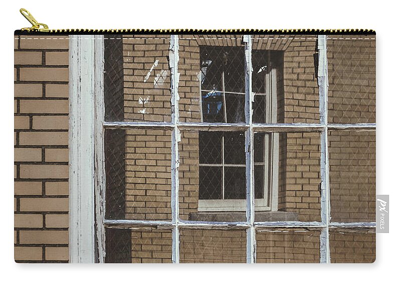 Sandy Hook Zip Pouch featuring the photograph window in window - Sandy Hook, NJ by Steve Stanger