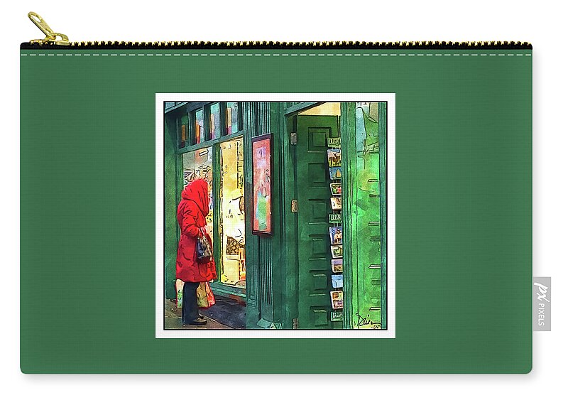 Kilkenny Zip Pouch featuring the photograph Window Shopping in Kilkenny by Peggy Dietz