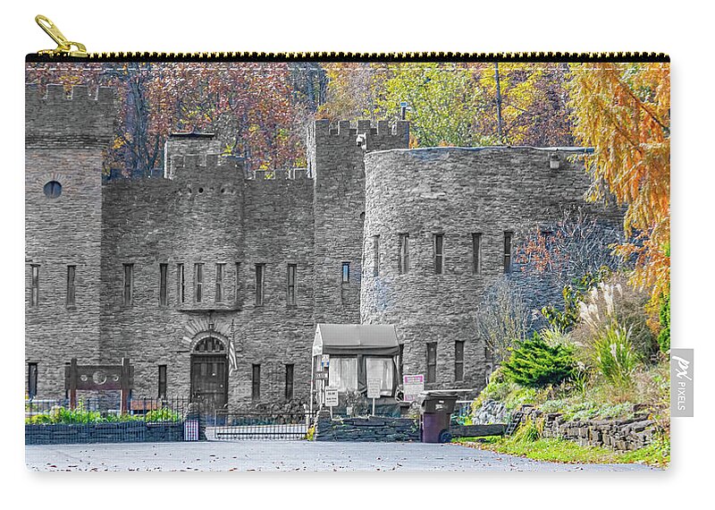 Architecture Zip Pouch featuring the photograph Windows of the Castle by Stewart Helberg