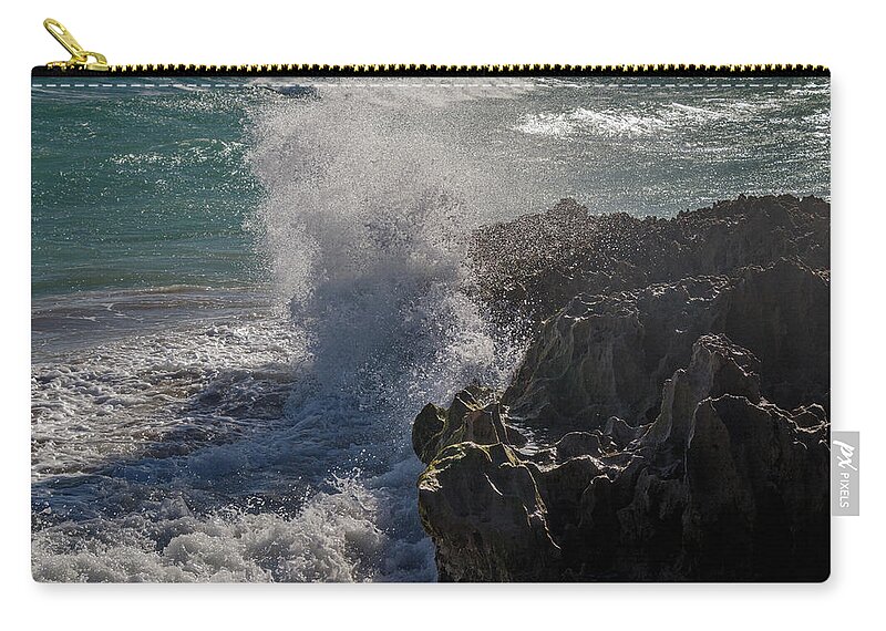 Windy Zip Pouch featuring the photograph Windy Day by Les Greenwood