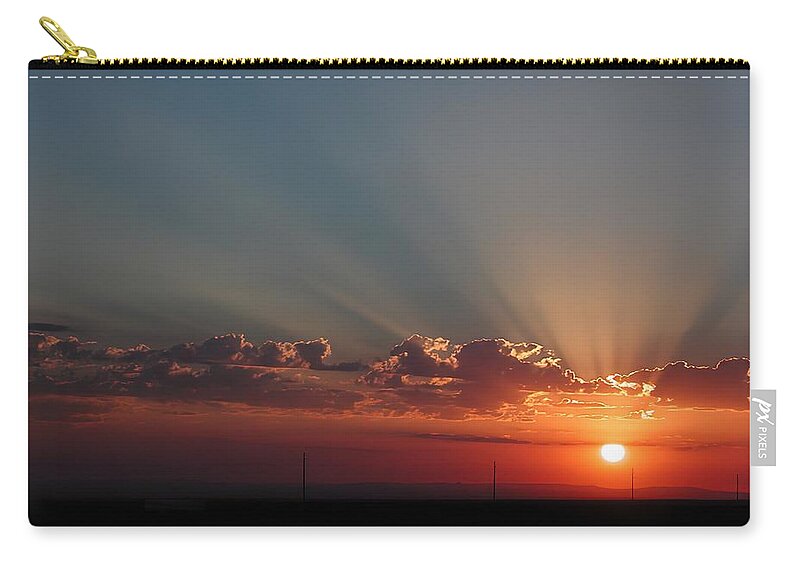 Sunrise Zip Pouch featuring the photograph Winslow Sunrise by DArcy Evans