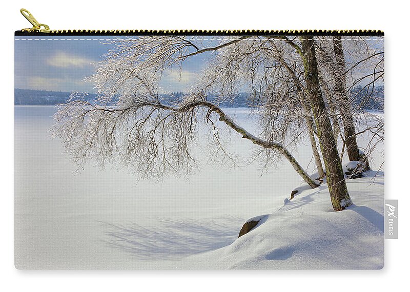 Winter Zip Pouch featuring the photograph Winter 3468 by Greg Hartford