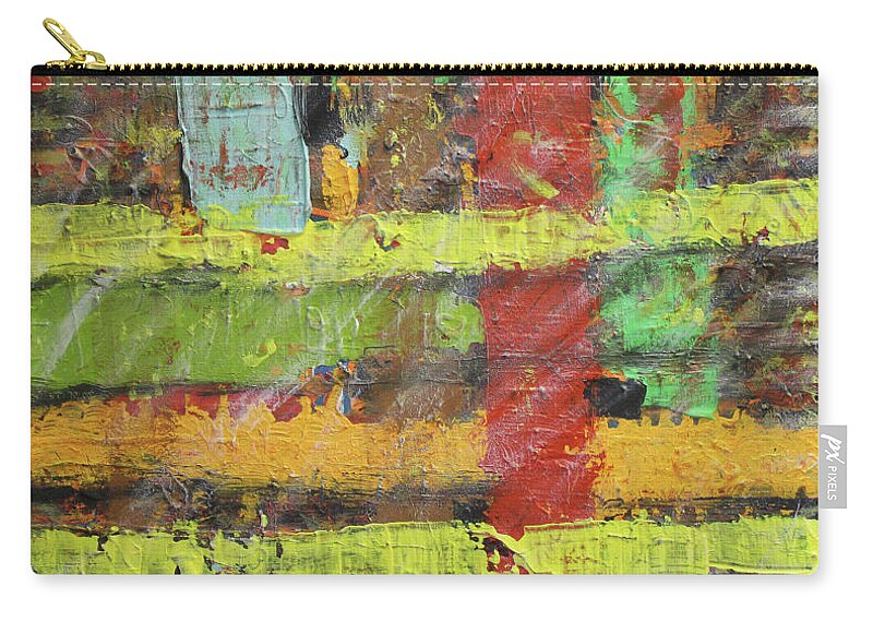 Colorado Zip Pouch featuring the painting Winter at the Sod Home by Pam O'Mara