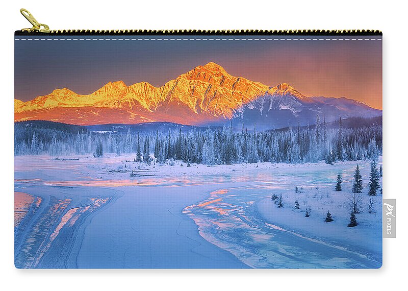 Winter Zip Pouch featuring the photograph Winter Fantasy by Henry w Liu