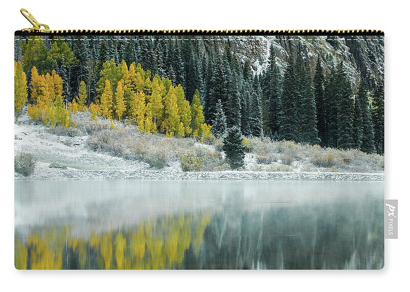 Winter Carry-all Pouch featuring the photograph Winter Fresh Fall by Wesley Aston