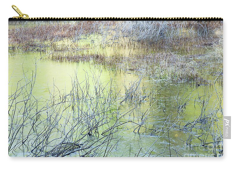 Winter Zip Pouch featuring the photograph Winter Ice by Jill Greenaway