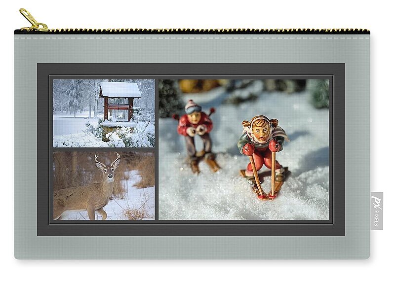 Winter Carry-all Pouch featuring the photograph Winter in Deer Country by Nancy Ayanna Wyatt