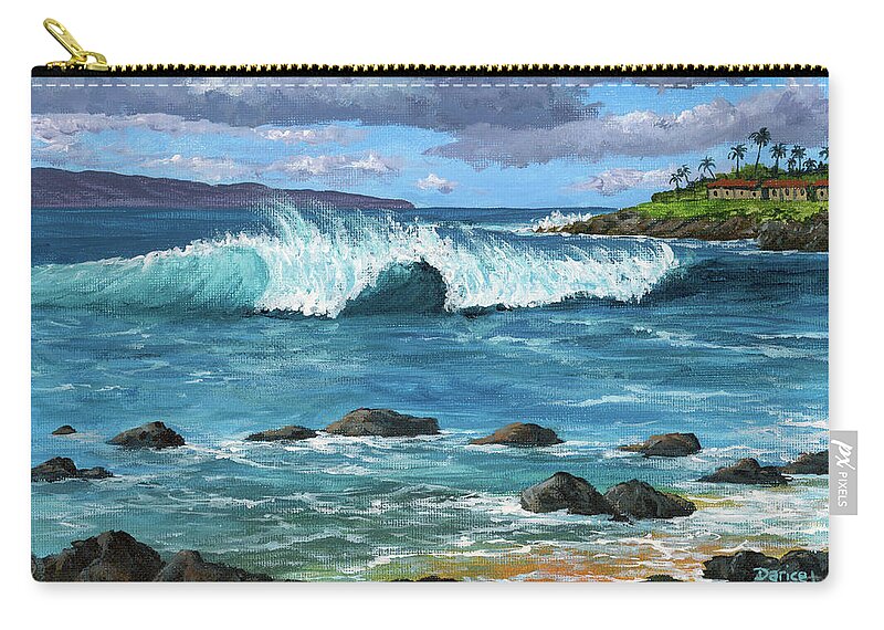 Beach Zip Pouch featuring the photograph Winter In Napili by Darice Machel McGuire