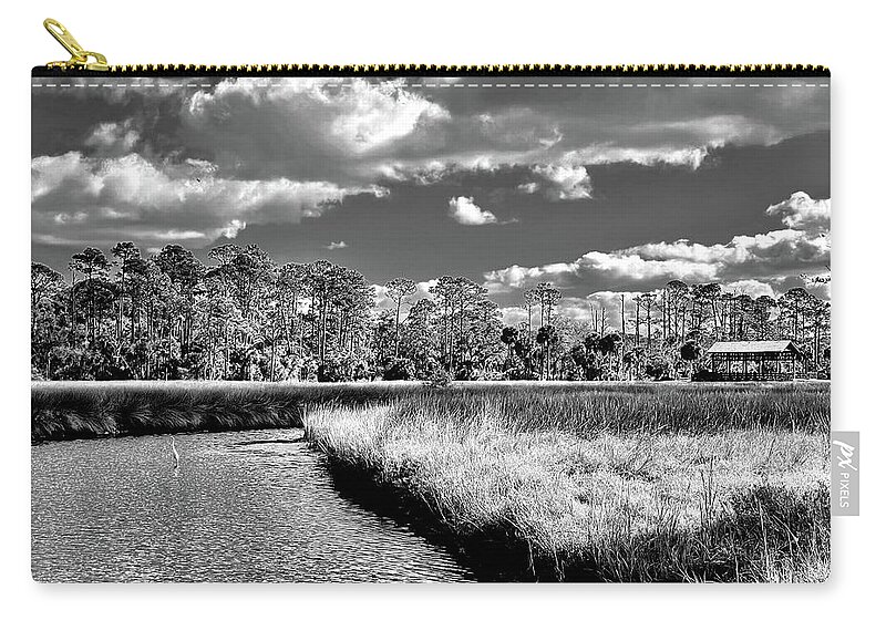 Florida Zip Pouch featuring the photograph Winter in the Marsh Land NE Florida by John Anderson