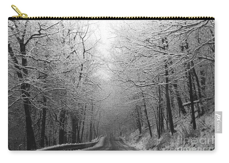 Winter Zip Pouch featuring the photograph Winter Rt 528 by Mary Kobet